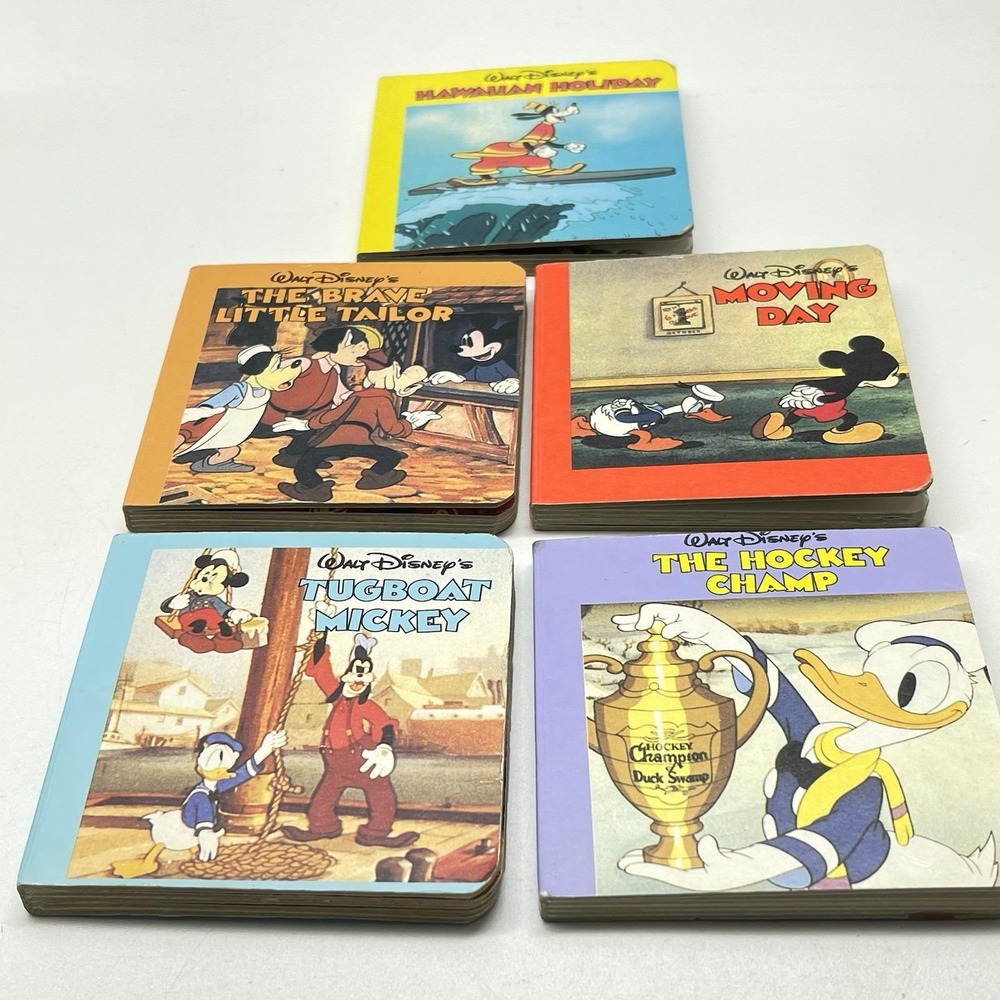 Vintage 1986 Mini‎ Board Books Chatham River Children Disney Classics Lot Of 5